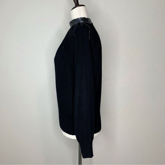 Into the Night by Laura Peterson Lambswool Blend Beaded Neckline Sweater - Picture 5 of 13